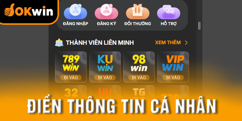 Nhập thông tin cá nhân chính xác vào biểu mẫu
